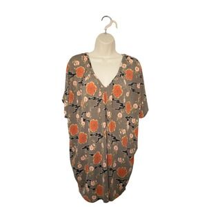 Be Stage Large Boho-Chic  Multicolor Whimsical Grunge Tunic Top Cottagecore